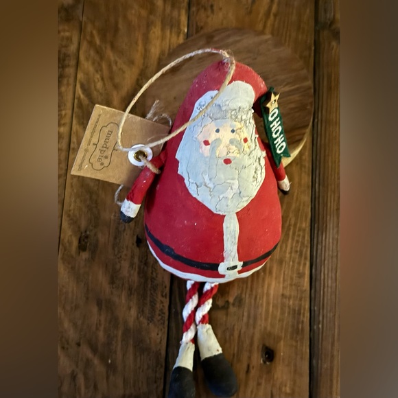 ▪️NWT Mud Pie Holiday Santa Christmas Ornament-Ho Ho Ho - Picture 3 of 5